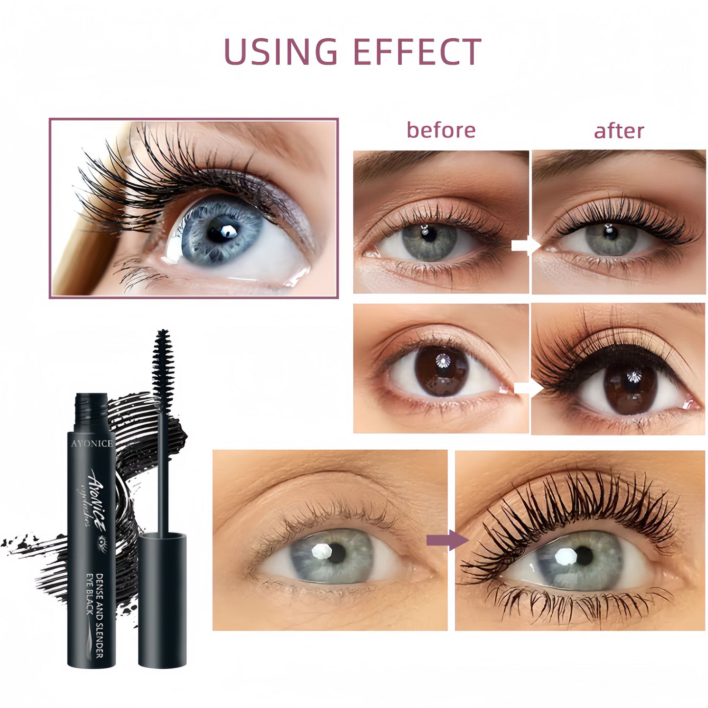 YE Lash Princess False Lash Effect Mascara |Volumizing & Lengthening|Very Black