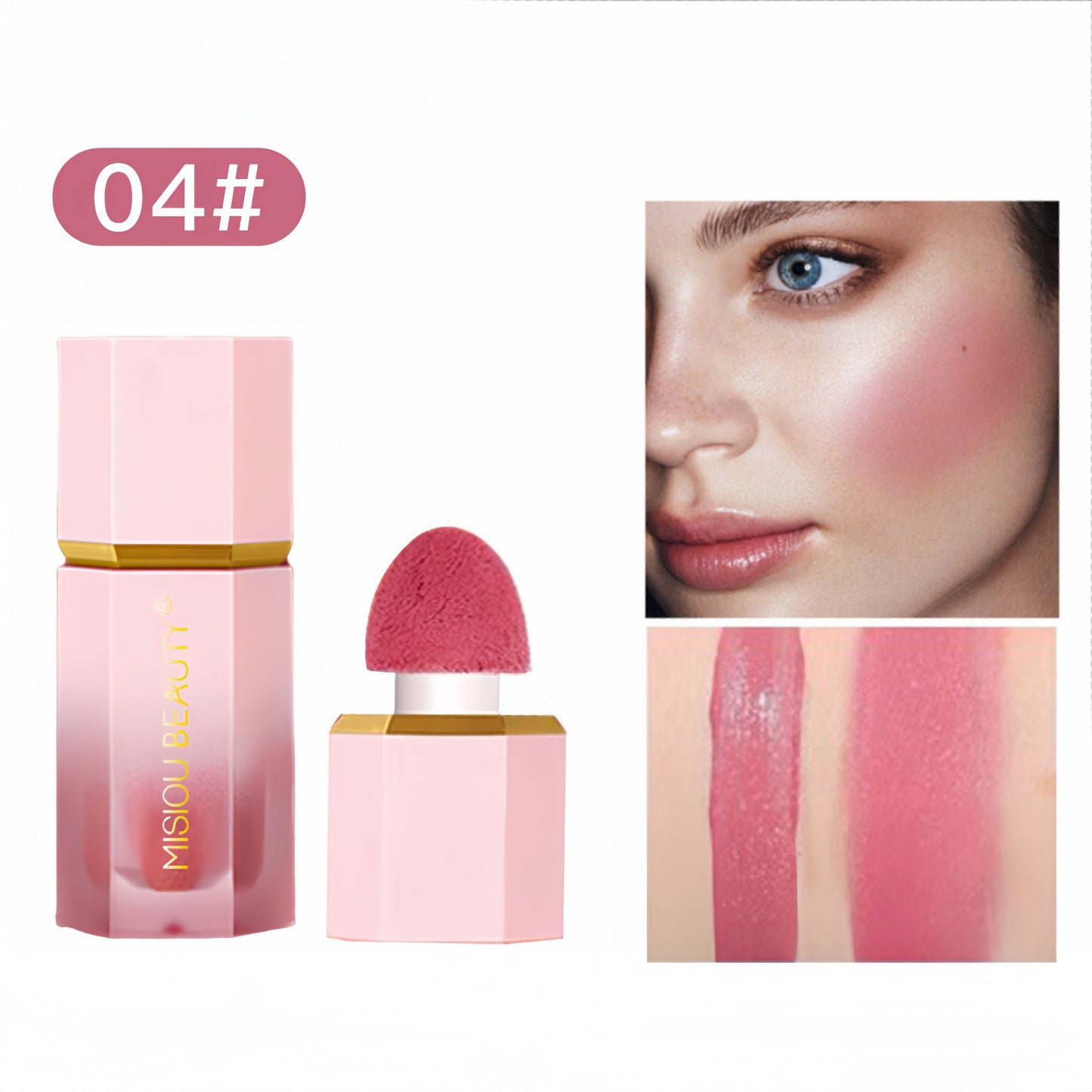 Serum Blush Tint, Lightweight Liquid Blush for Cheeks, Weightless Watercolor Sheer Finish, Practical Pink