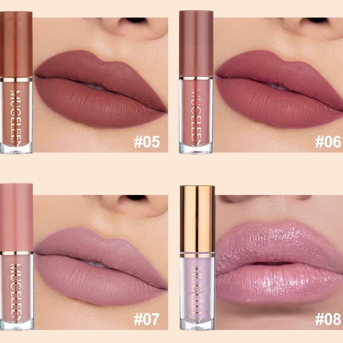 12 Colors Book Style Velvet Matte Liquid Lipstick Christmas Gift Set Long-Lasting Non-Stick Cup Not Fade Shimmer Nude Lip Gloss Thanks For the Love Lip Set