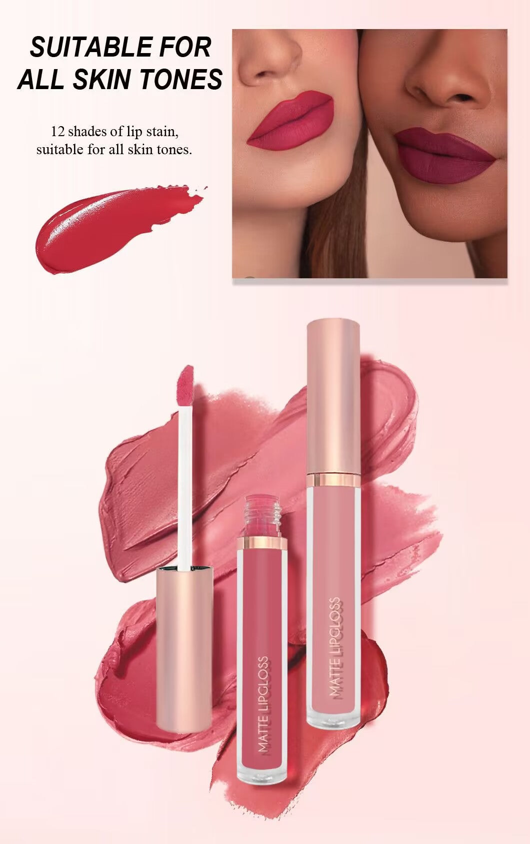 3Pcs Red Silky Velvet Matte Liquid Lipstick Lip Gloss Set for Women Long Lasting 24 Hours Color Stay Lipstick labiales  matte larga duracion mate 24 horas originales