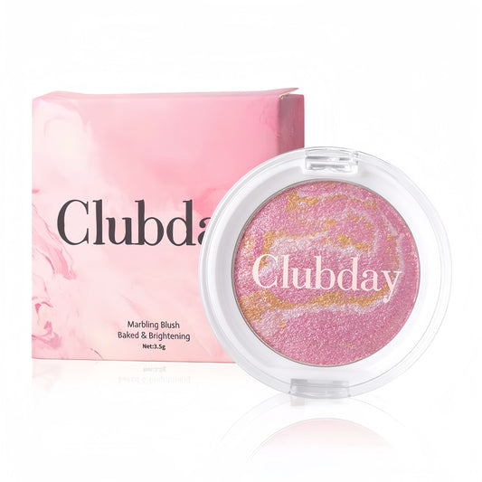 Fancy Marbleized Blush for Cheeks - Pink Buttercream - Natural Finish - Buildable Color Shape, Contour & Highlight Face for a Shimmery or Matte Finish