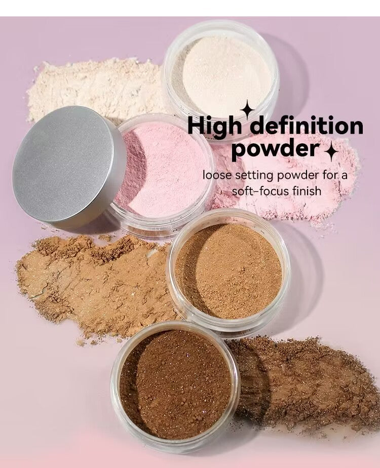 Poreless Finish Loose Setting Powder Makeup – Translucent Blurring Powder for All Skin Tones – Face Powder with Peptides, Silk, Collagen & Antioxidants